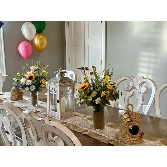 Sunflower Daisy Eucalyptus Floral Arrangement Baby Wedding Birthday Family Reuni - Picture 5 of 15